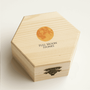 Добави шестоъгълна дървена кутия - 11/10/6 см